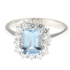 Giorgio Visconti | Anello Acquamarina e contorno Brillanti - immagine 2
