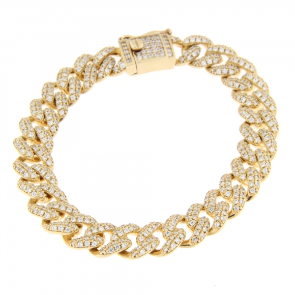 Ultima Edizione | Bracciale Groumette Argento placcato Oro e zirconi - immagine 2