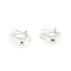 Orecchini a bottone | Drop Large | Oro bianco - immagine 3