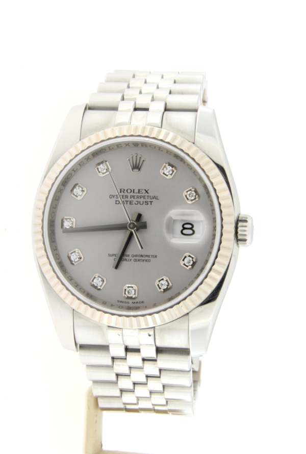 Rolex Datejust | Ref. 116234 | Quadrante Argento con brillanti