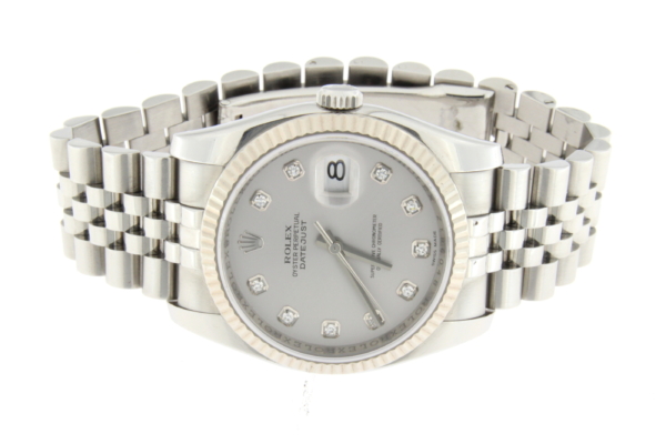 Rolex Datejust | Ref. 116234 | Quadrante Argento con brillanti - immagine 2